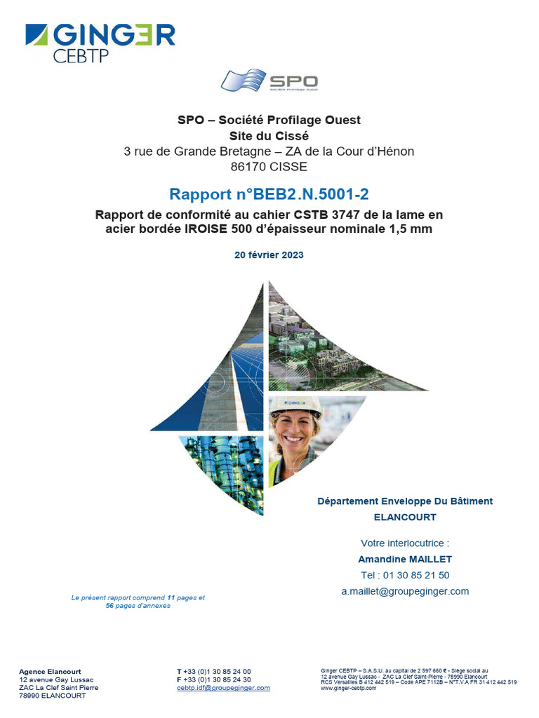 Rapport de conformité IROISE 500 | PDF | Acier | Génie parasismique