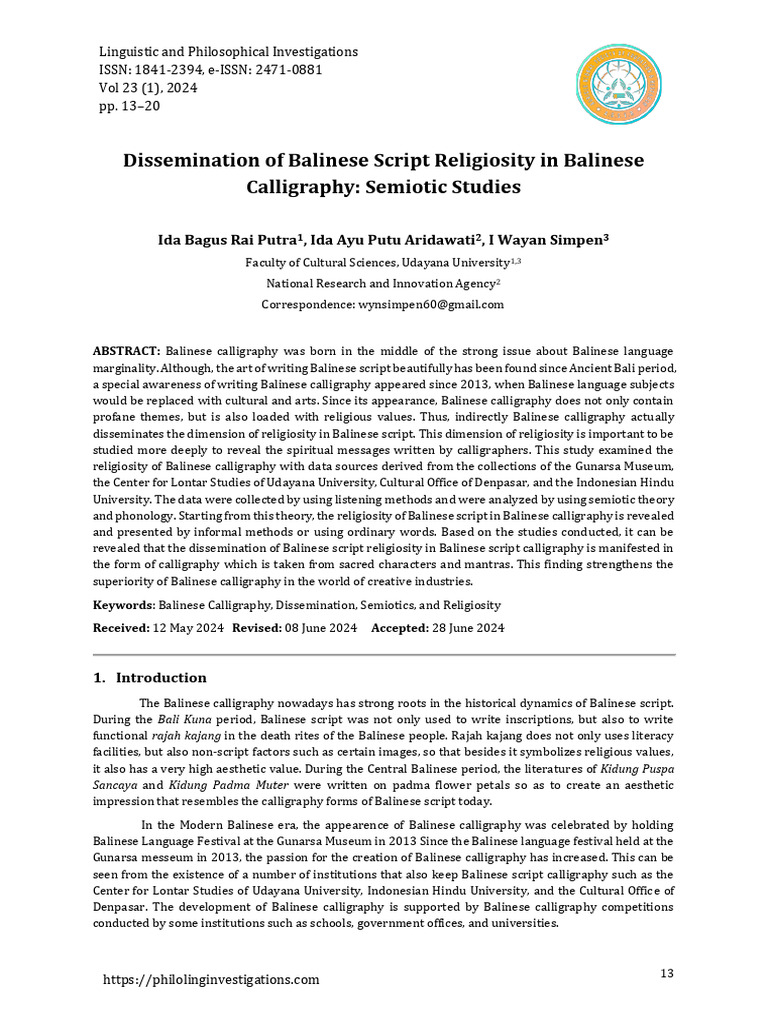 02 Dissemination+of+Balinese+Script++Final.+2docx | PDF | Bali ...