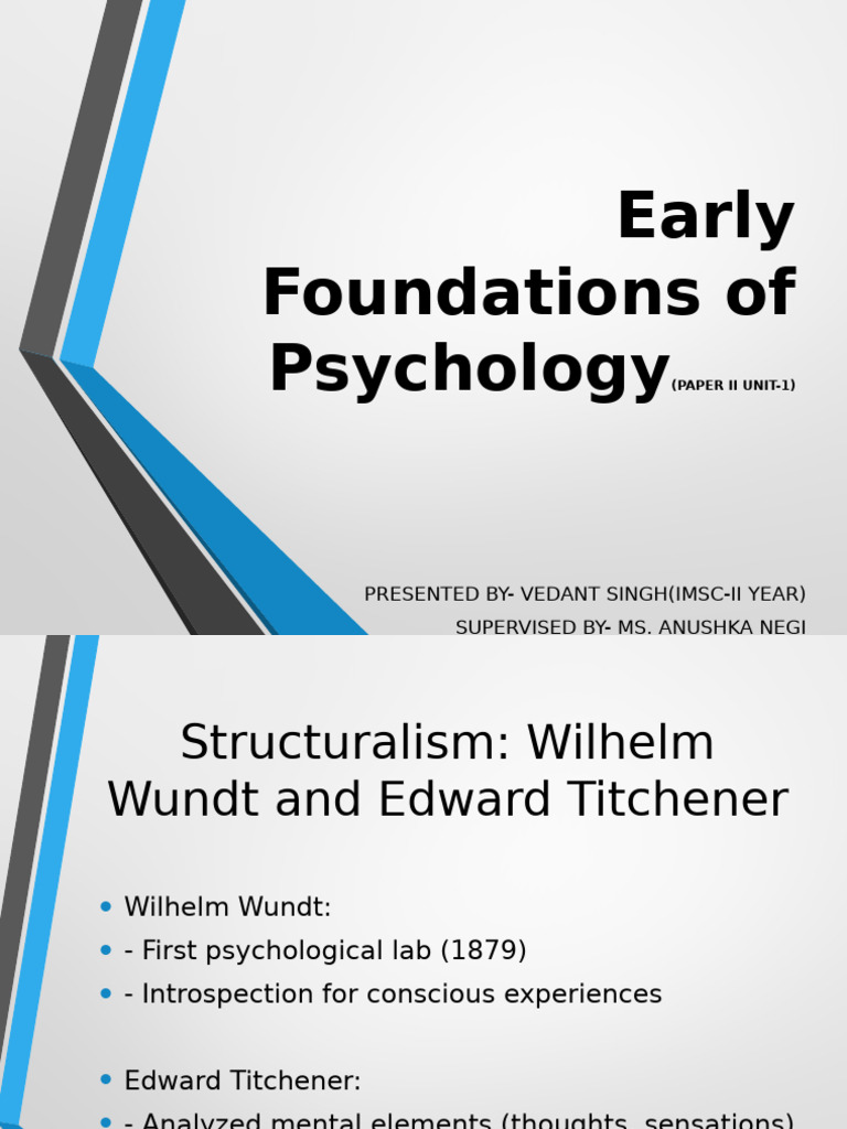 Early Foundations of Psychology | PDF