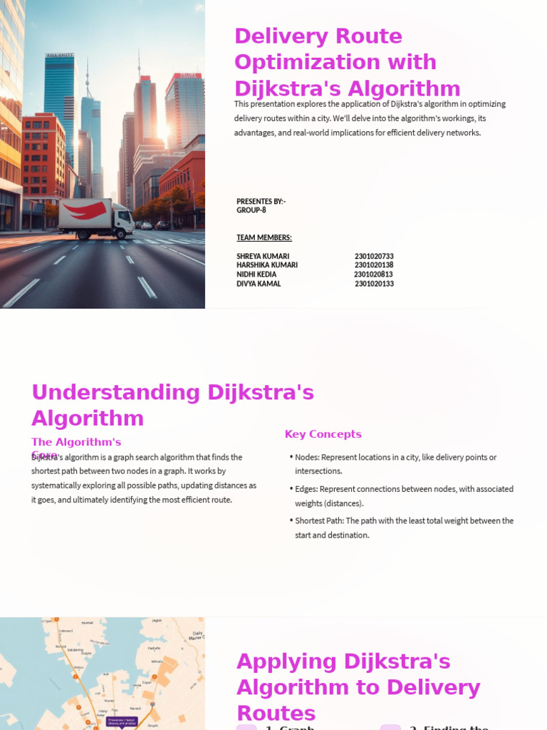 Dijkstra's Algorithm for Delivery Routes | PDF | Graph Theory ...