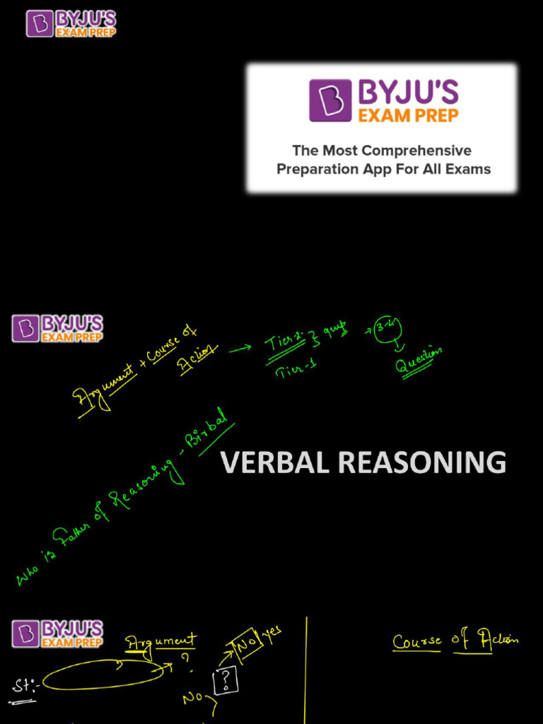 Live Class Course of Action + Conclusion + Argument + Assumption | PDF