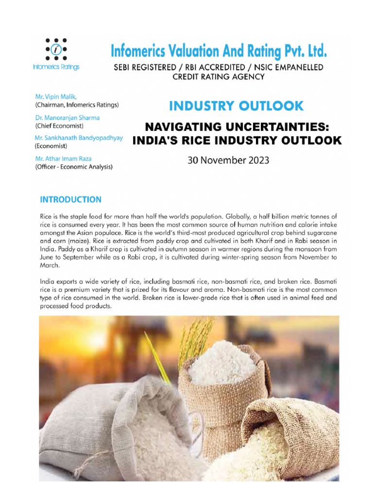 India Rice Industry Overview 2023 | PDF | Rice | Agriculture