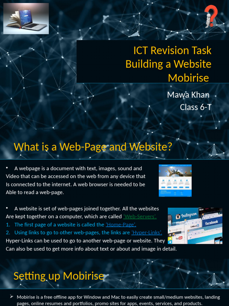 ICT Mobirise Revision | PDF | Web Page | Graphical User Interfaces
