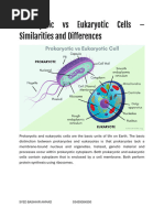 Prokaryotic vs Eukaryotic Cells Table | PDF | Cell (Biology) | Eukaryotes