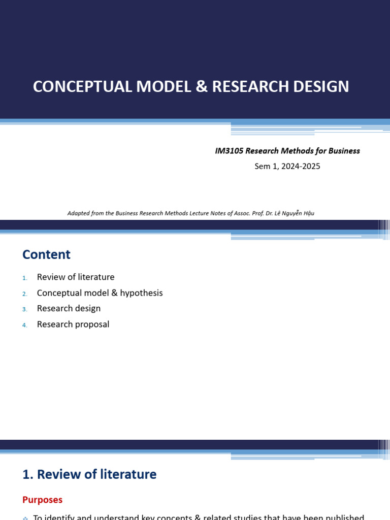 L3 - Conceptual Model Research Design | PDF | Hypothesis | Methodology
