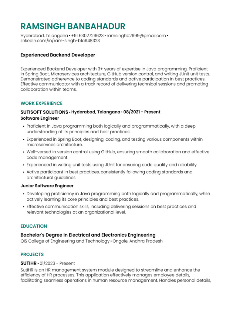 My Resume - 2024-12-26 11 - 09 - 47 | PDF | Unit Testing | Java ...
