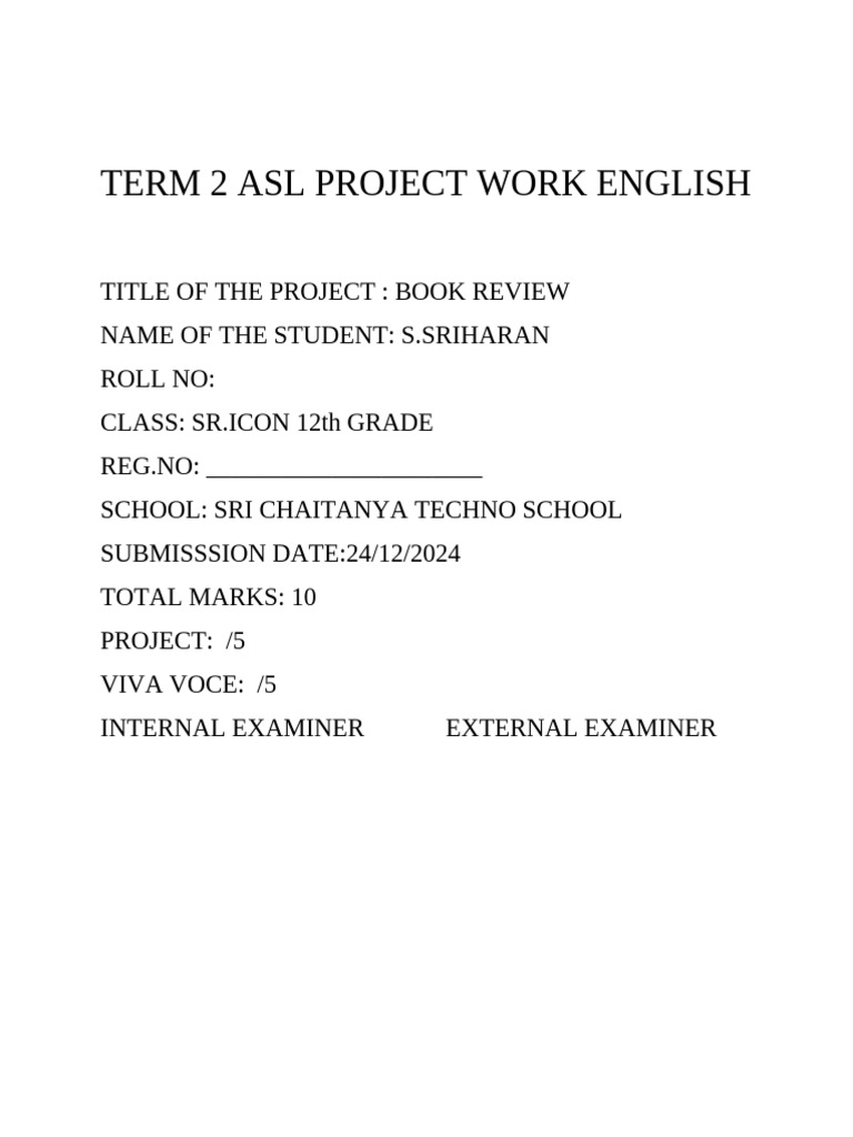 Term 2 Asl Project Work English | PDF | Bilbo Baggins | The Hobbit