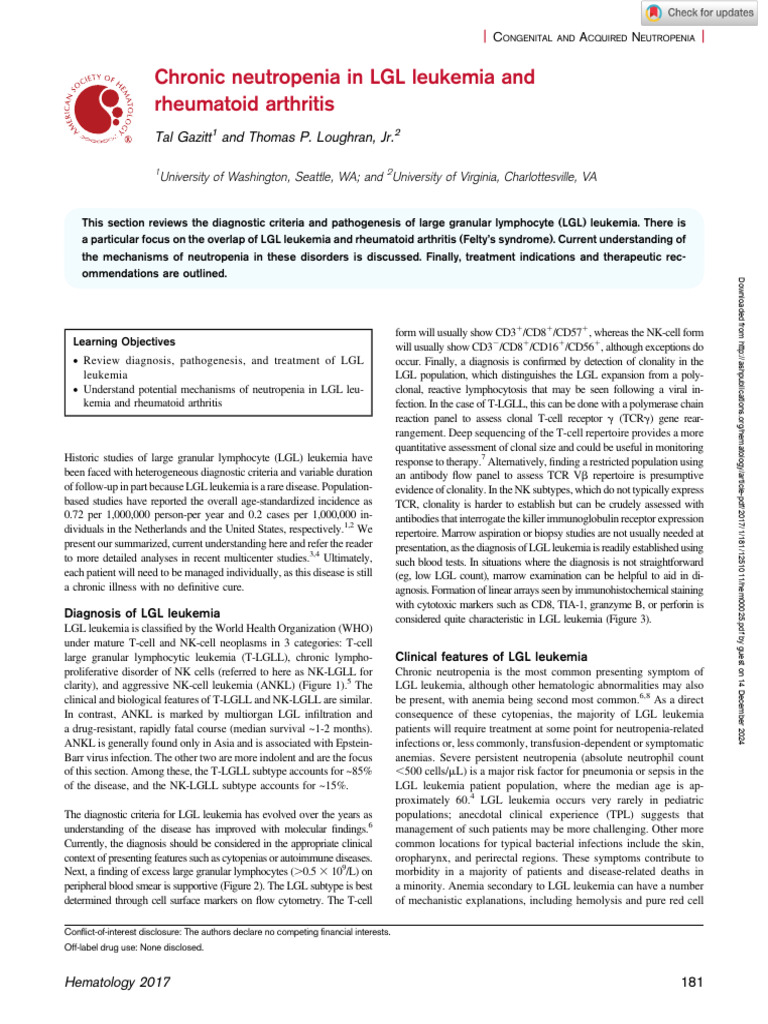 Photo inspiration: Picture Idea: Lgl Leukemia Diagnosis And Neutropenia Pdf T Cell