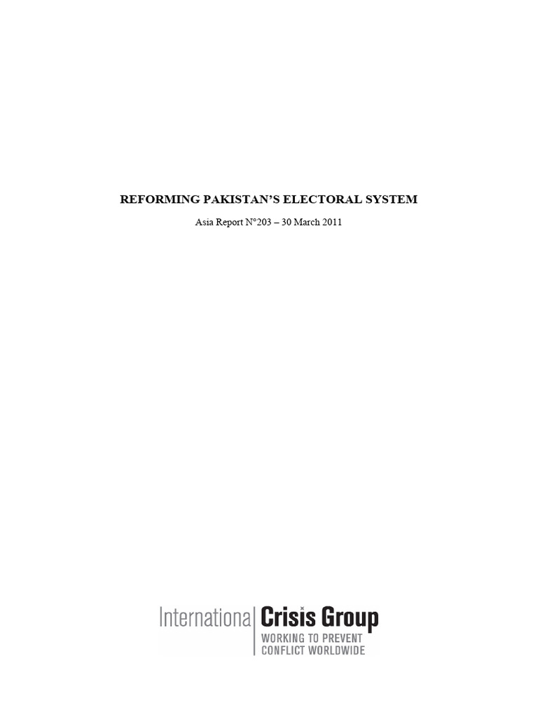 203 Reforming Pakistan S Electoral System | PDF | Muhammad Zia Ul Haq ...
