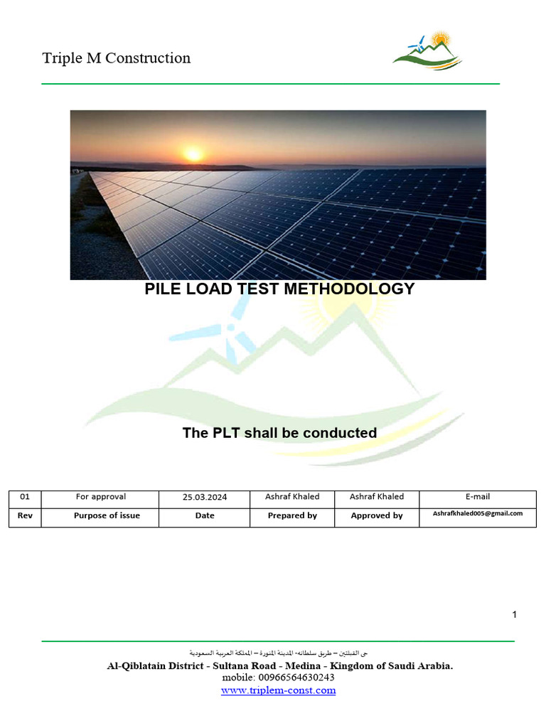Pile Load Test Methodlogy Rev00 | PDF | Deep Foundation | Beam (Structure)