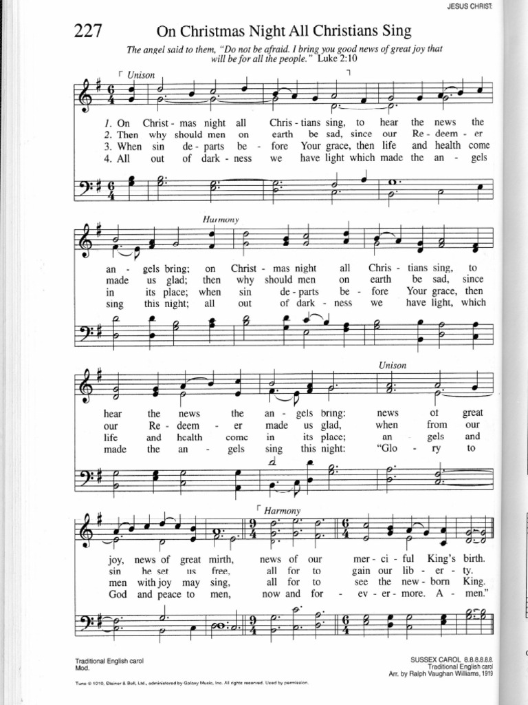 On christmas night all christians sing pdf
