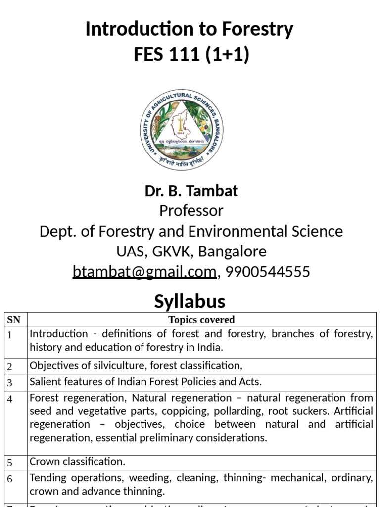 Introduction to Forestry Concepts | PDF | Forestry | Forests