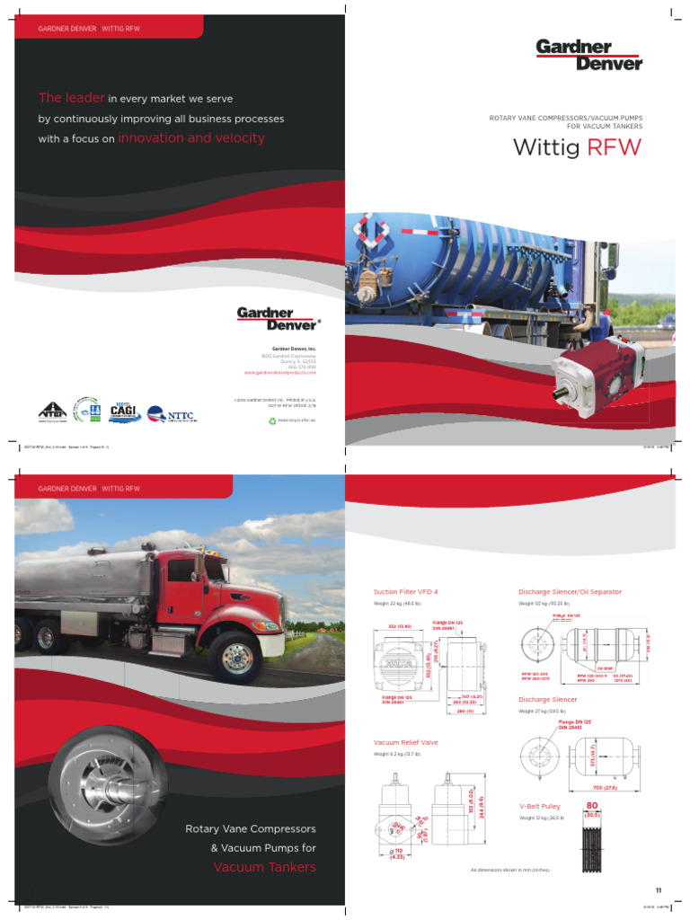 Wittig RFW Vacuum Pumps Overview | PDF | Pump | Engines
