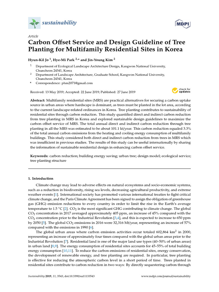 Carbon Offset Service and Design Guideline of Tree | PDF | Greenhouse ...