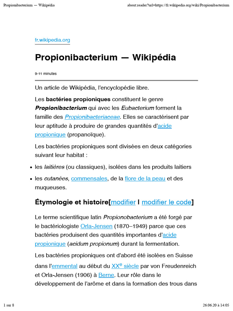 Bactéries Propioniques et leurs Rôles | PDF | Prokaryota | Bactérie