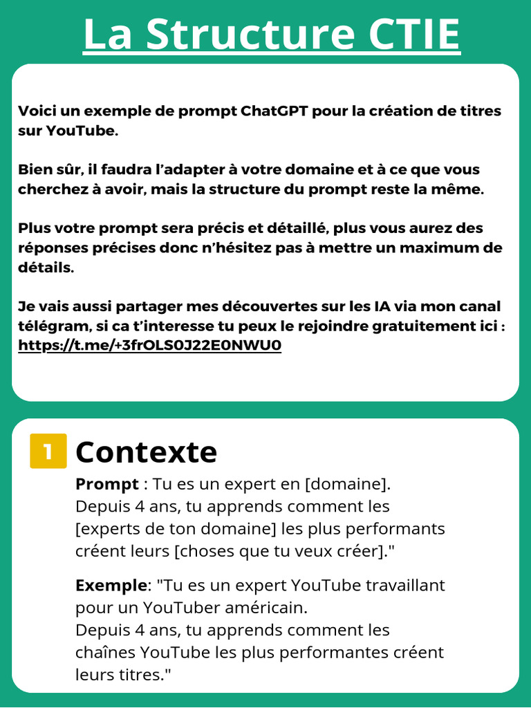 Exemples de prompts pour ChatGPT | PDF | YouTube