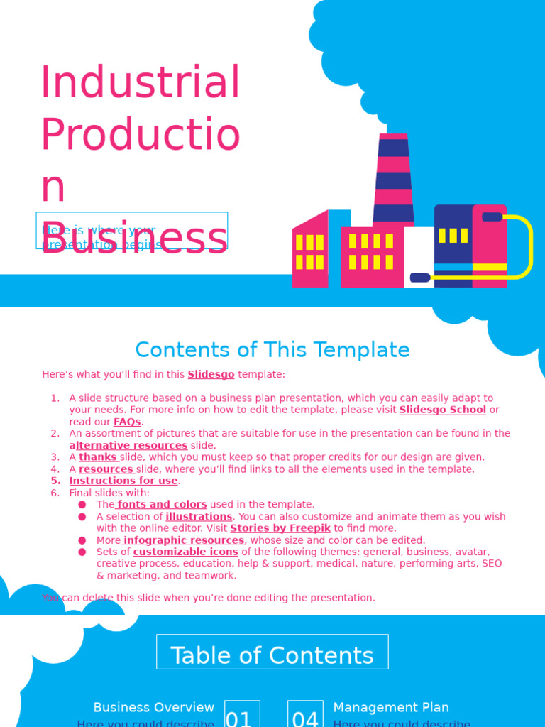 Industrial Production Business Plan by Slidesgo | PDF | Planets | Solar ...