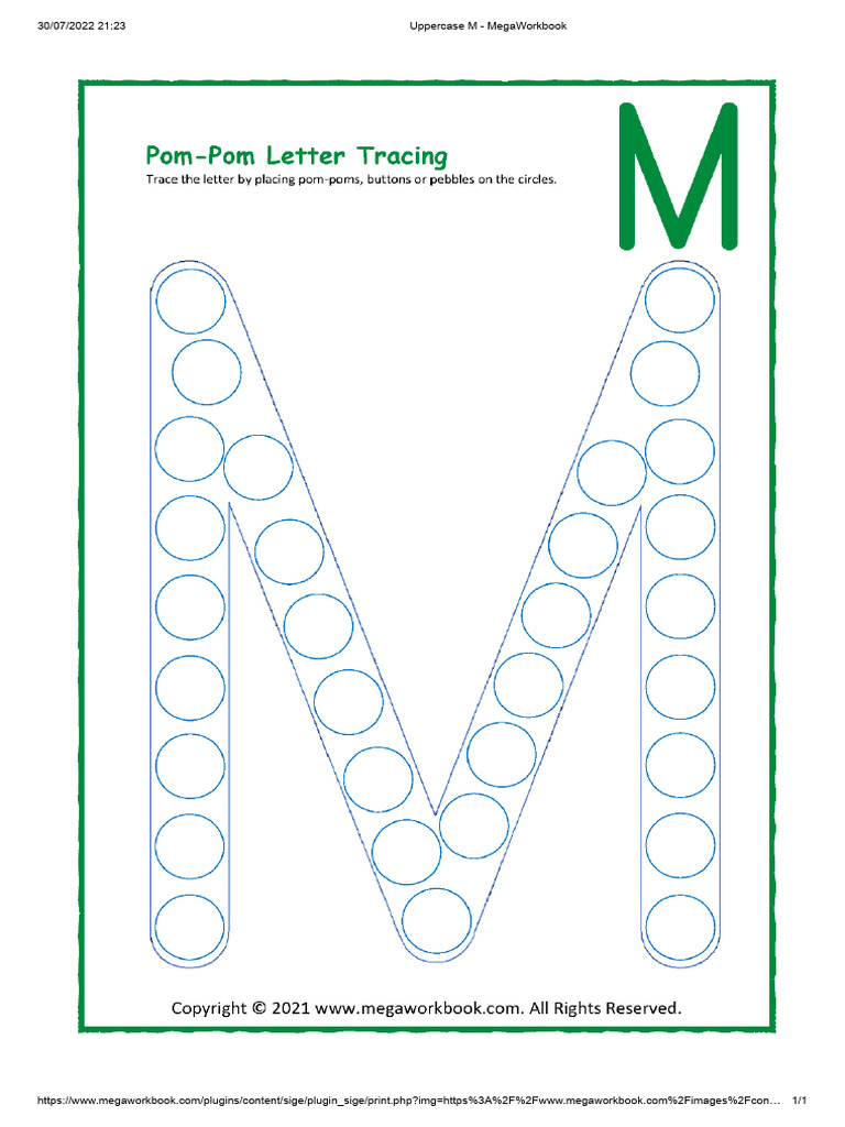 Uppercase M - MegaWorkbook Guide | PDF
