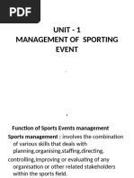 Class 12 Sports Event Management Notes | PDF | Tournament | Stairs