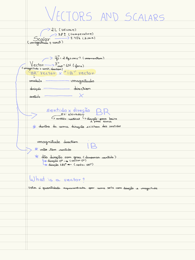 Vectors and Scalars | PDF