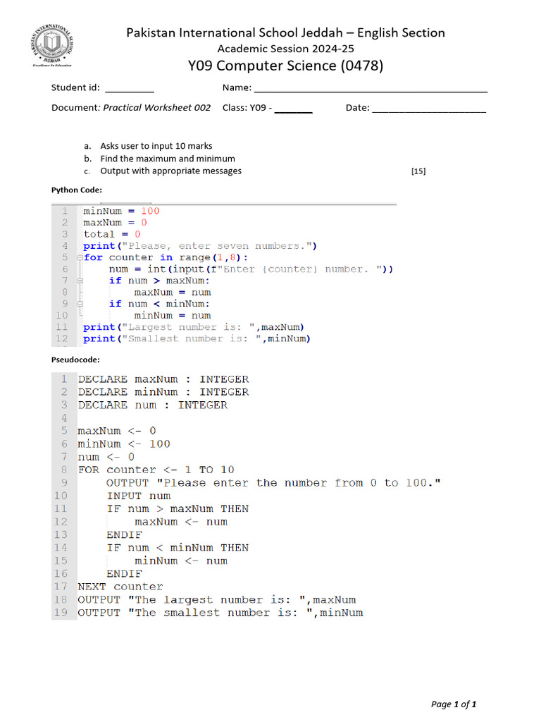 2 050822 P WorkSheet002-Answers | PDF