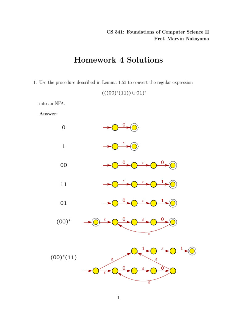 NFA and DFA Conversions in CS 341 | PDF | Syntax (Logic) | Formalism ...