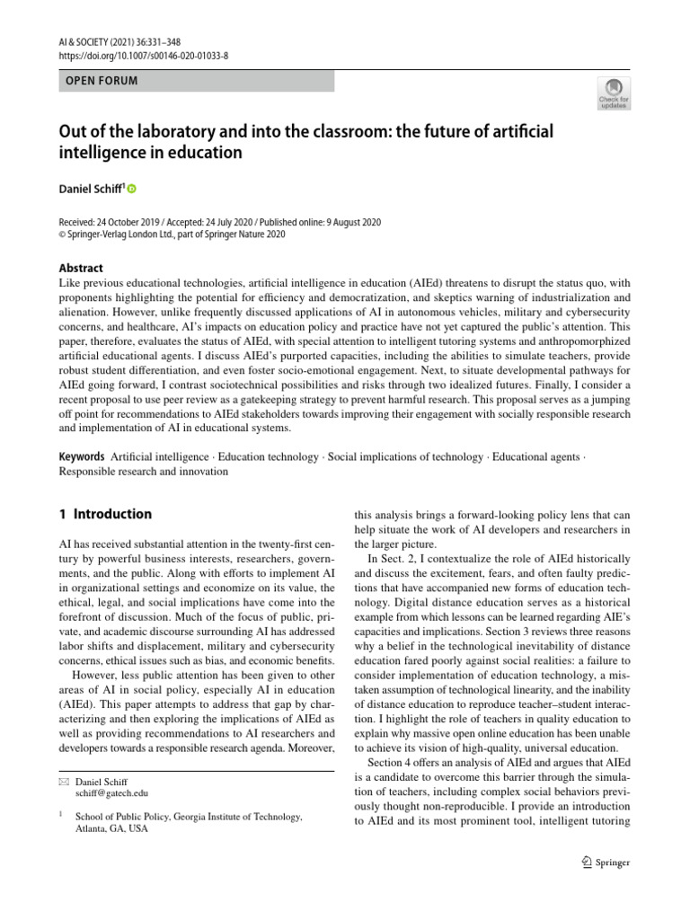 Future of AI in Education: Impacts & Insights | PDF | Artificial ...