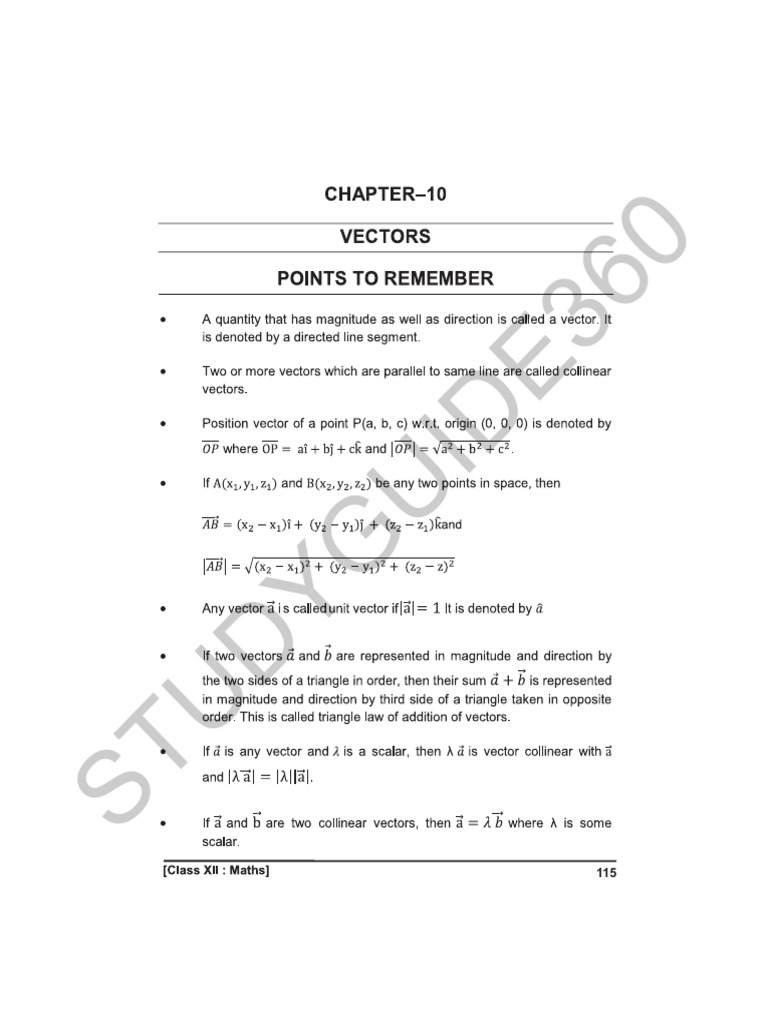 Class 12 maths notes chapter 10 studyguide360 pdf