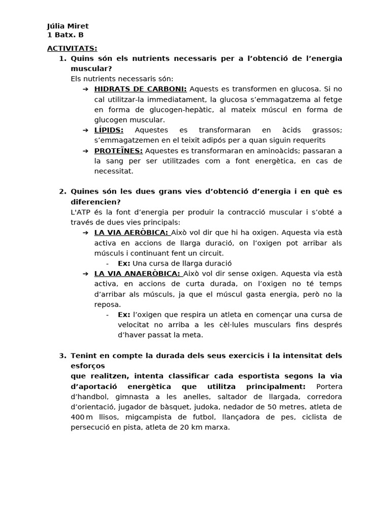 Dossier Entrenament de Condició Física | PDF