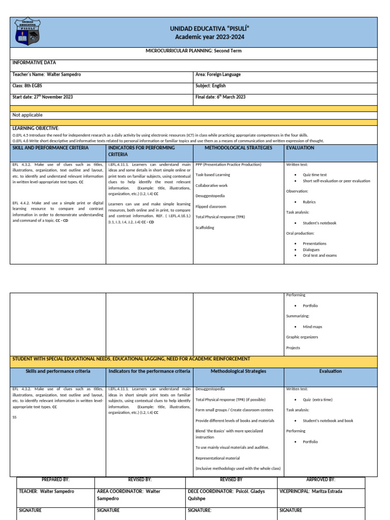 8th F | PDF | Learning | Information