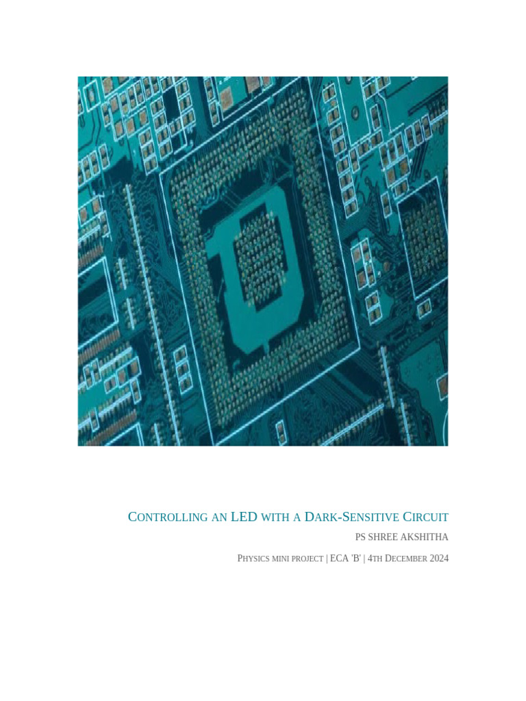 LDR-Controlled LED Circuit Design | PDF | Resistor | Transistor
