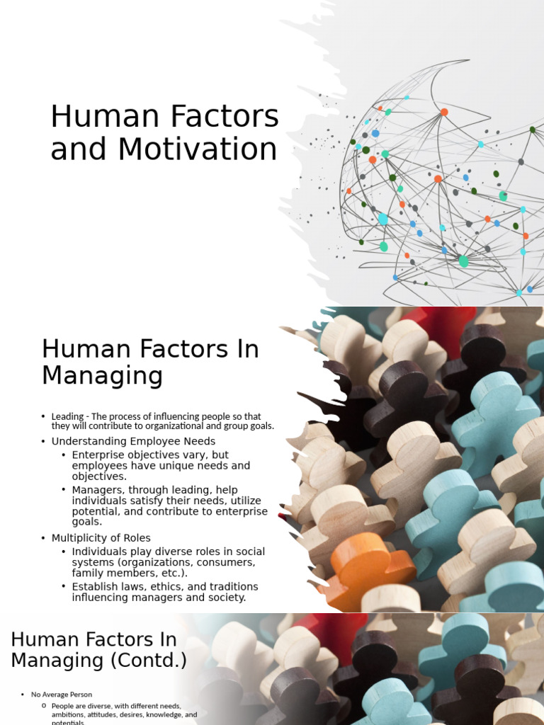 Human Factors in Motivation Management | PDF | Motivation | Motivational