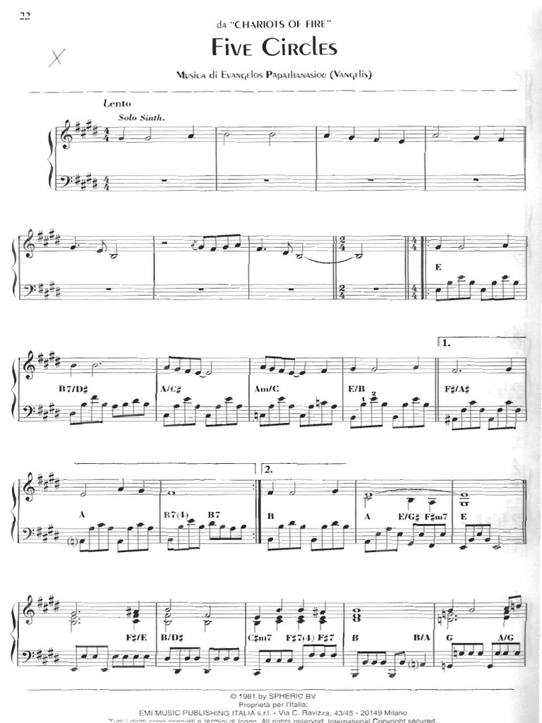 Vangelis Five Circles Pdf