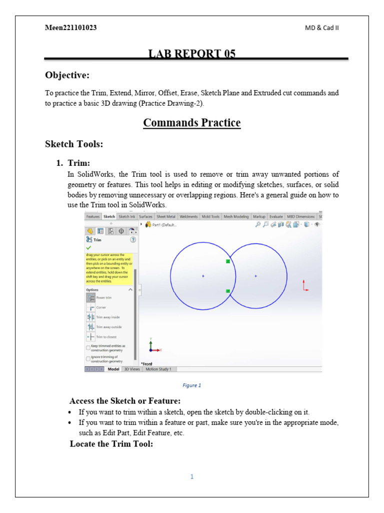 SolidWorks 3D Drawing Commands Guide | PDF | Computing | Software