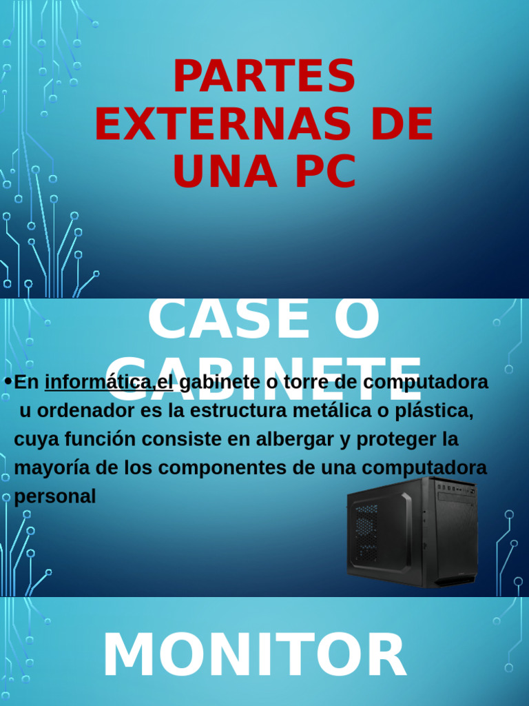 Partes Externas de una PC | PDF