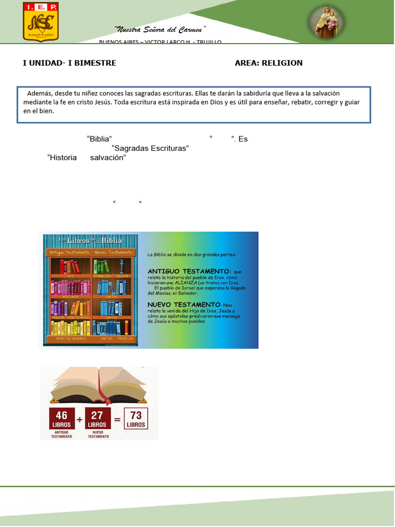 La Biblia - Cuarto Grado | PDF