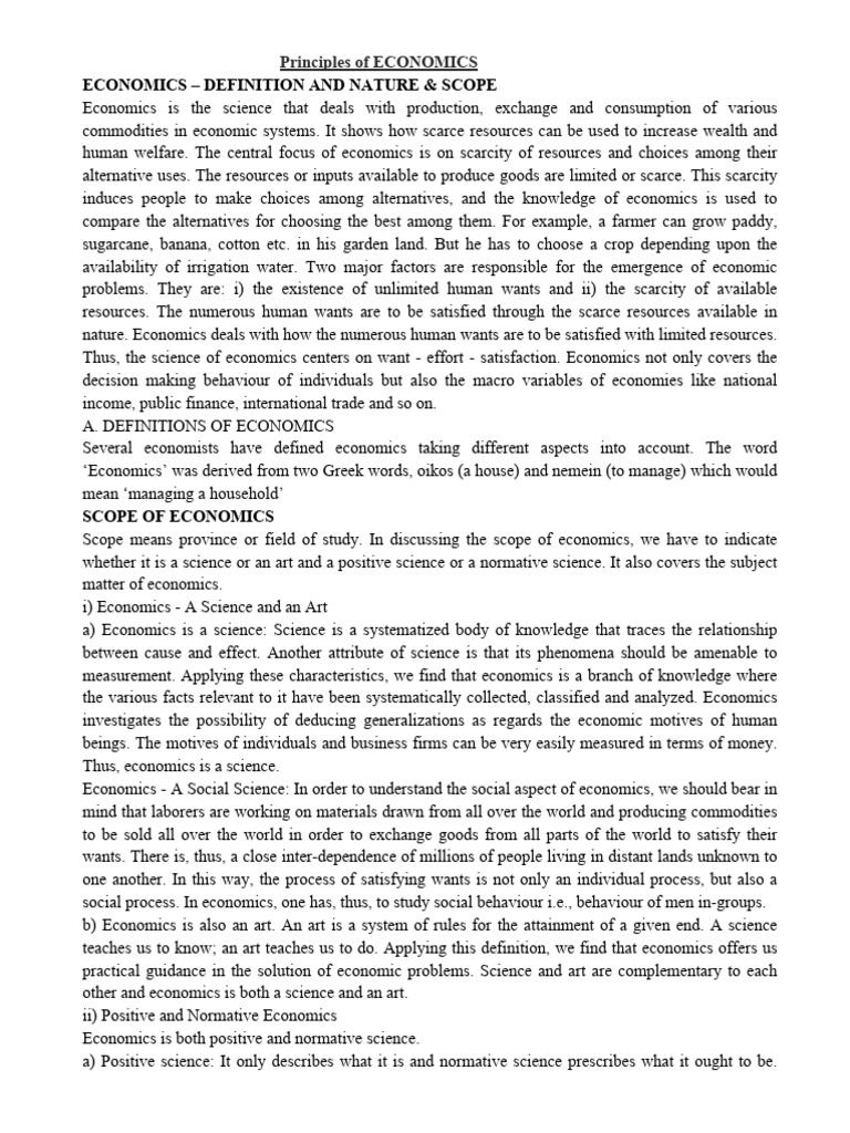 POE Notes | PDF | Microeconomics | Economics