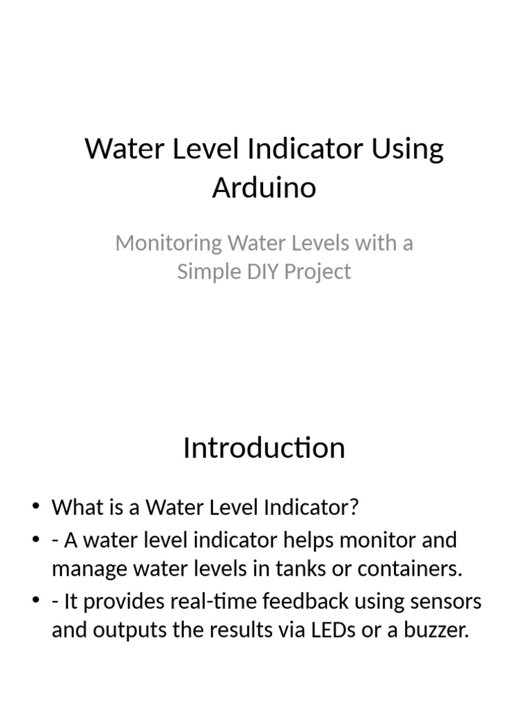 Water Level Indicator Arduino Expanded | PDF | Light Emitting Diode ...