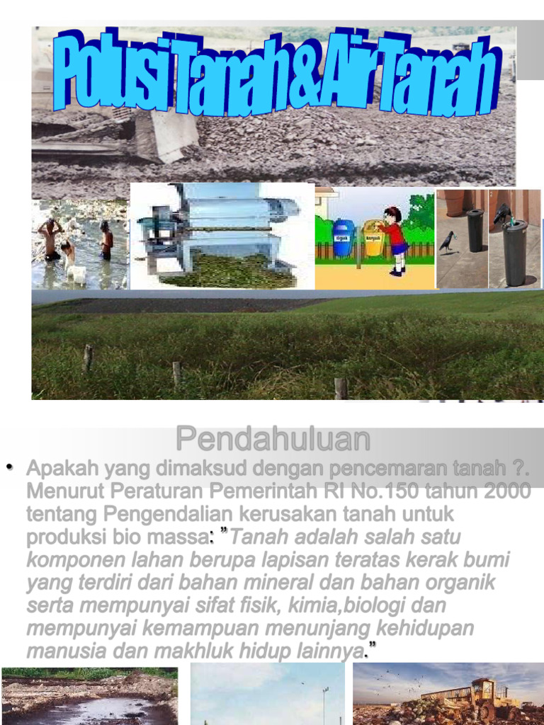 Dampak Pencemaran Tanah dan Air Tanah | PDF