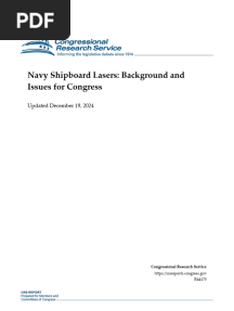 Navy Shipboard Lasers: Background and Issues for Congress (12-19-2024)