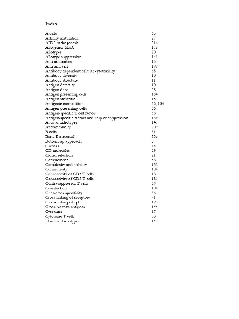 Inde | PDF | T Cell | Antigen