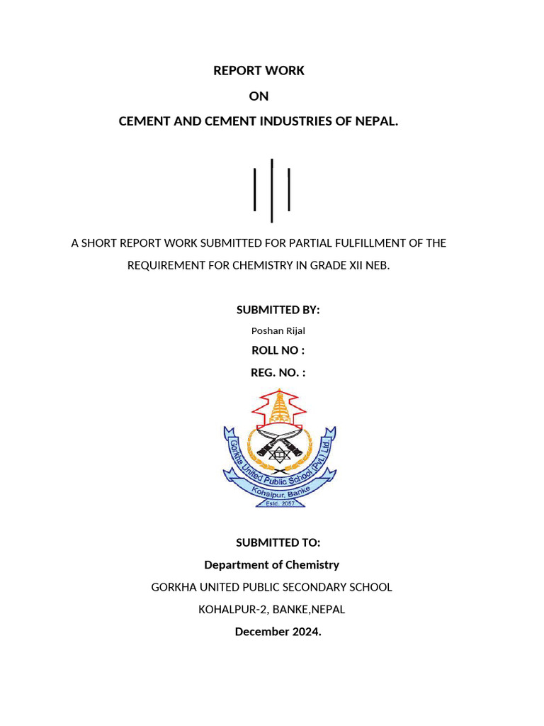 Poshan Rijal Project Final | PDF | Cement | Lime (Material)