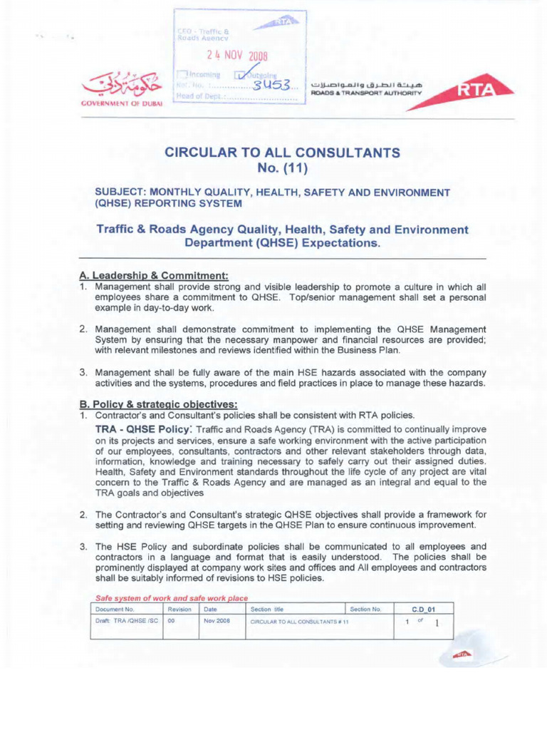 Circular 11 HSE Reports | PDF