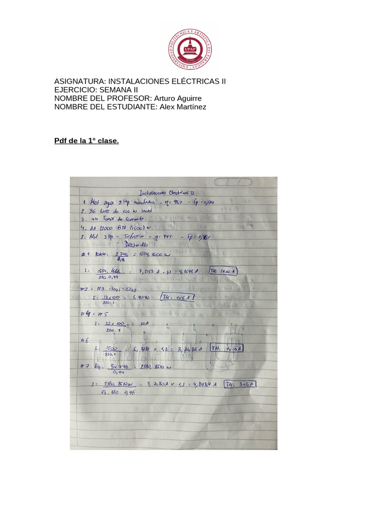 Semana+II Ficha Instalaciones+El%c3%89ctricas+II | PDF