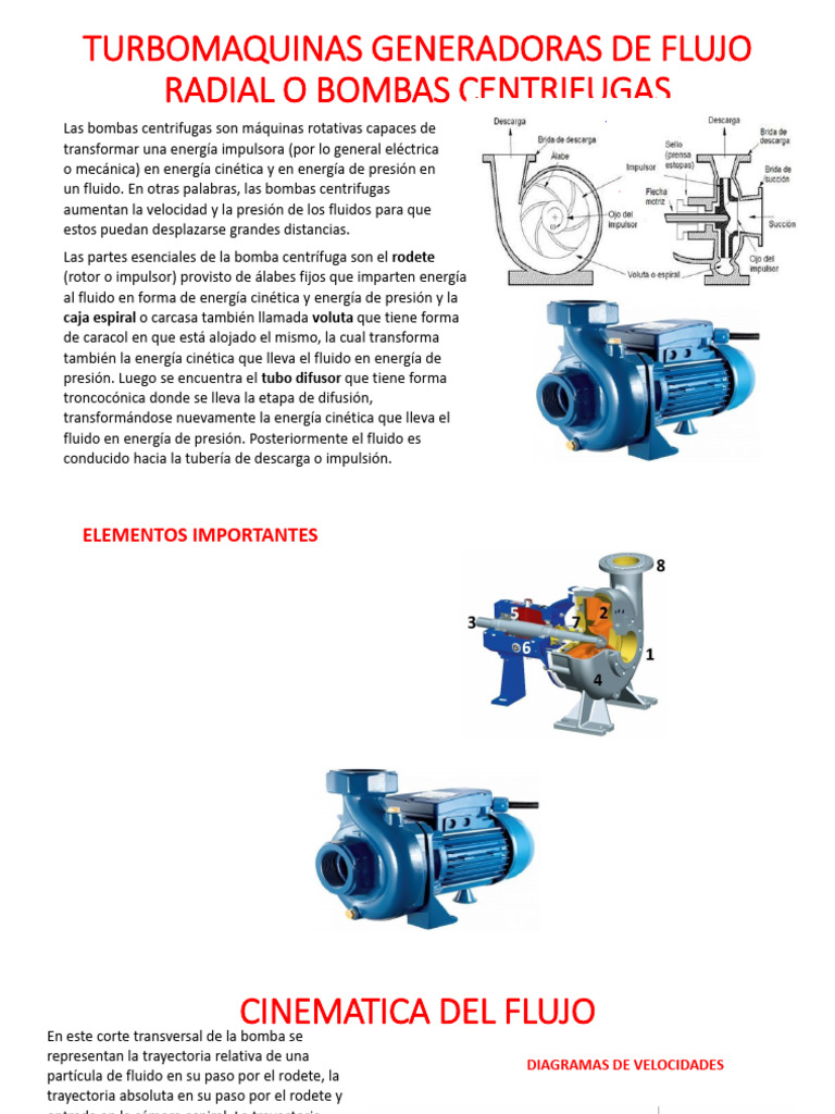 Bombas Centrífugas: Funcionamiento y Diseño | PDF | Bomba | Hidráulica