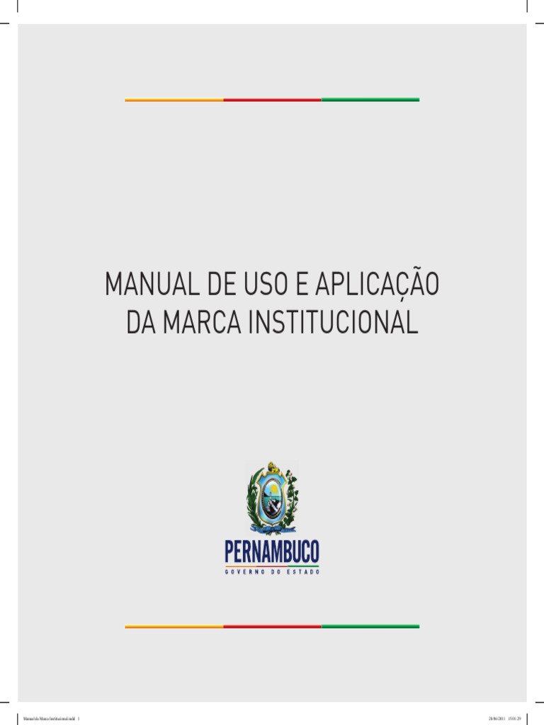 Manual da Marca Institucional de Pernambuco | PDF | Estado | Logotipos