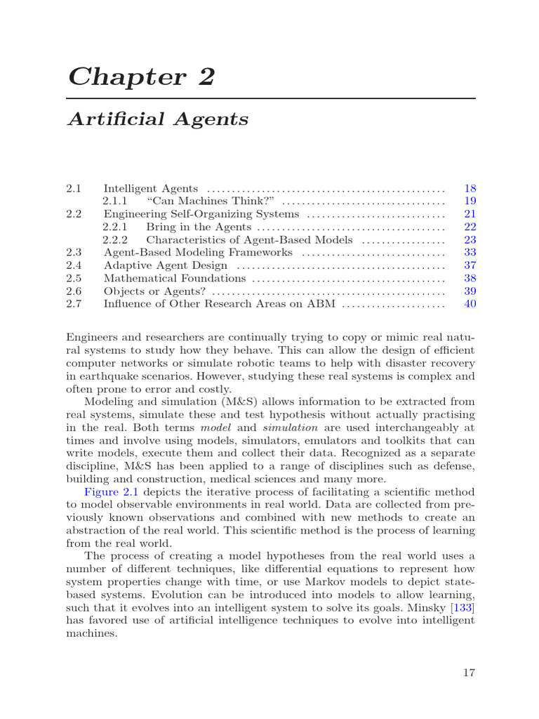 Understanding Artificial Agents and M&S | PDF | Agent Based Model ...
