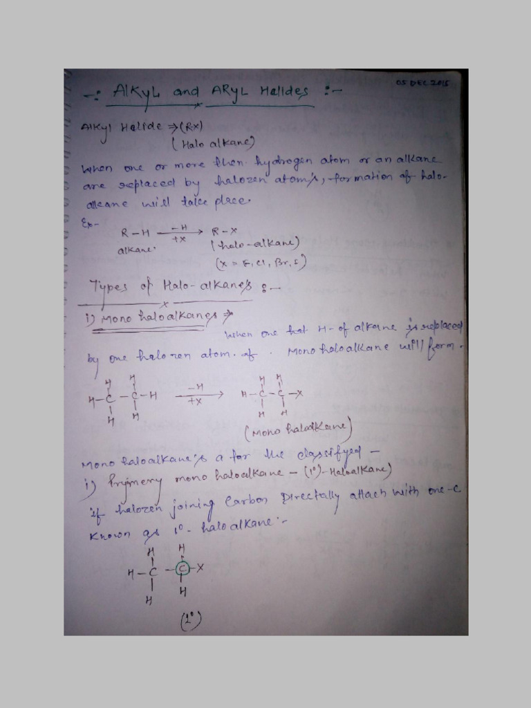 Alkyl Aryl Hallides | PDF