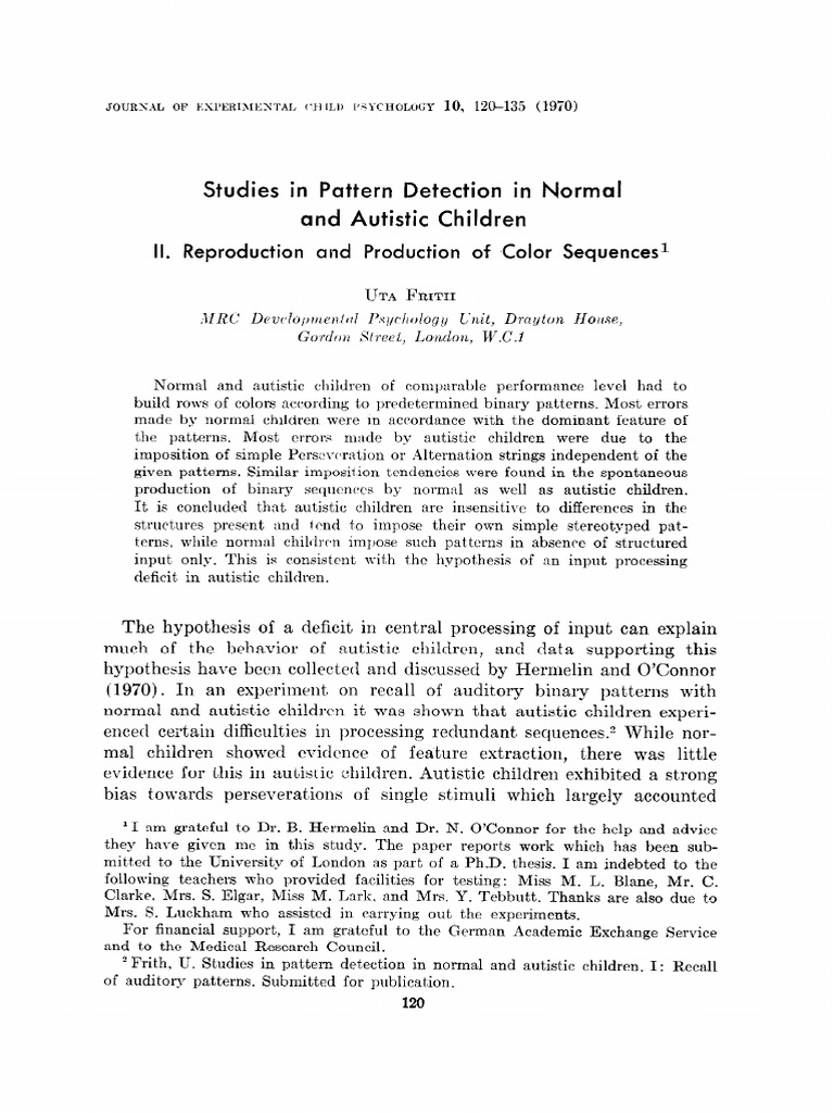 1 s2.0 0022096570900494 Main | PDF | Autism Spectrum | Psychology