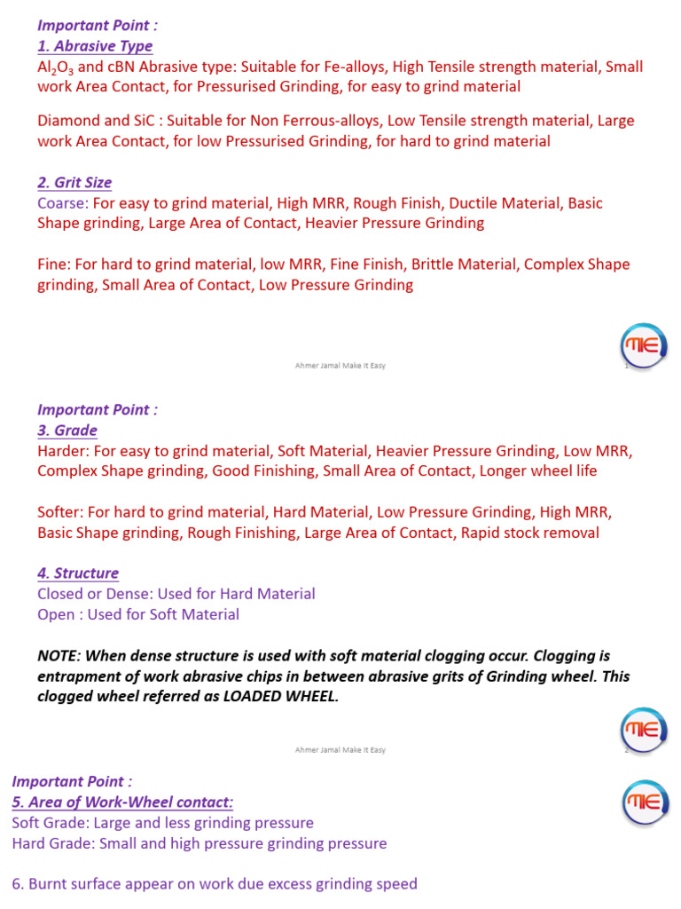 Grinding Wheel Selection Guide | PDF | Grinding (Abrasive Cutting ...